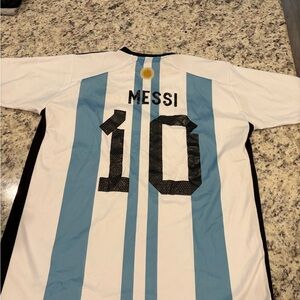 Striped Soccer Jersey with Emblem